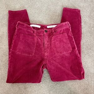 Pilcro Raspberry Corduroy Pants